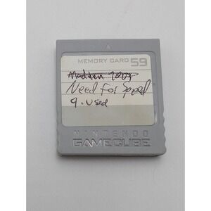 Official Nintendo Gamecube Memory Card 59 Blocks DOL-008 Gray- TESTED